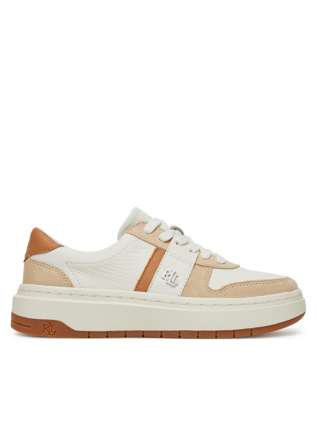 LAUREN RALPH LAUREN Sneakersy 802967037001 Bílá